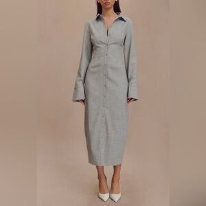 DorianFitted Shirt Midi Dress